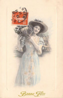 Carte Viennoise - Illustrateur M M Vienne Collection Idéale N°109 - Bonne Fête - Femme Et Raisi - Carte Postale Ancienne - Mujeres