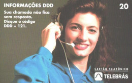 Brazil:Brasil:Used Phonecard, Sistema Telebras, 20 Units, Informacoes DDD, 1994 - Brasilien