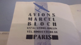 COURRIER ET ENVELOPPE ENTETE DE MARCEL BLOCH AVIONS 1931  / DASSAULT / AVIATION AERONAUTIQUE - Other & Unclassified