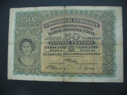 RARE Billet Suisse - 50 Francs 1937 Schweizerische Nationalbank **** EN ACHAT IMMEDIAT **** - Switzerland