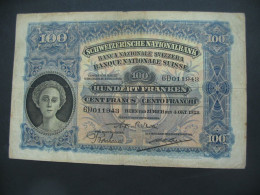 RARE Billet Suisse - 100 Francs 1928 Schweizerische Nationalbank **** EN ACHAT IMMEDIAT **** - Suisse