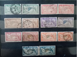 FRANCE. 1900-07. MERSON Variétés Couleurs Centres .N° 119.120.121.123.143.144.145.Oblitérés . Côte YT 2023 : 28,00 € - Usati