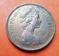 Pièce Monnaie, Grande-Bretagne, 2 - New Penny, 1971 - ELIZABETH.II - 2 Pence & 2 New Pence