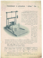 Ateliers De L'Atlas Paris Agent R.Hammacher Bruxelles  Matériel Brosses "Atlas" Gommeur à Pression " Atlas" Gs - Supplies And Equipment