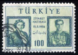Türkiye 1956 Mi 1480 Visit Of The Shah And Queen Of Iran To Türkiye - Usati