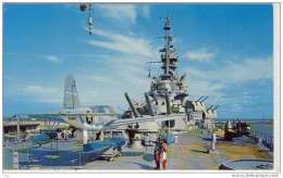 USS ALABAMA - MOBILE Alabama, Carried Three OS2U "Kingfisher" Aircraft.  Staff Photo Chuck Sussman SHIP - Mobile