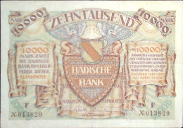 ALLEMAGNE/GERMANY * 10.000 Mark * Date 01/04/1923 * Badische Bank Of Baden * État/Grade TTB/VF * - Andere & Zonder Classificatie