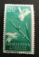 SAHARA ESPAGNOL, 1956, Antirrhinum Romosissimum, 20 Cts, Non Oblitéré, - Sahara Español