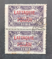 FRENCH OCCUPATION IN SYRIA LATTAQUIE 1940 AIRMAIL STAMPS OF SYRIE DE 1930 IN OVERPRINT CAT YVERT N 9 - Gebraucht