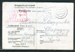 Carte ( Pli Central) De Prisonnier De Guerre Polonais Au Stalag XVIIA Pour Etrepagny En 1941 - Référence  A 30 - Oorlog 1939-45