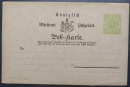 Württemberg, GA-Postkarte P17/01, Ungebraucht - Otros & Sin Clasificación