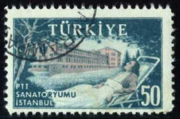 Türkiye 1956 Mi 1481 Anti-Tuberculosis Work Among PTT Employees | Erenkoy Sanitarium - Used Stamps