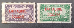 FRENCH OCCUPATION IN SYRIA LATTAQUIE 1940 STAMPS OF SYRIE DE 1930 IN OVERPRINT CAT YVERT N 6 - 9 - Gebruikt