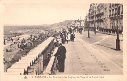 FRANCE - 14 - CABOURG - Boulevard Des Anglais La Plage Et Le Grand Hôtel - Carte Postale Ancienne - Cabourg