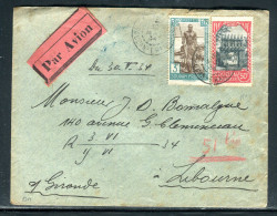 Soudan - Enveloppe Cachetée Du Soudan Pour La France Par Avion En 1934 Via Dakar - Référence  A 42 - Lettres & Documents