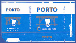 Portugal 1960 To 1970, Packet Of Cigarettes - PORTO Light Blue / A Tabaqueira, Lisboa - Empty Cigarettes Boxes
