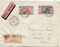 MAURITANIE LETTRE RECOMMANDEE PAR AVION DEPART PORT-ETIENNE 6 OCT 32 MAURITANIE POUR LA FRANCE - Cartas & Documentos