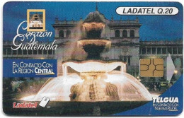Guatemala - Telgua Ladatel - Corazon De Guatemala, Gem5 Black, 2002, 20Q, Used - Guatemala