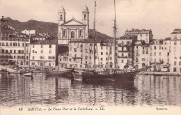 FRANCE - 20B - Bastia - Le Vieux Port Et La Cathédrale - LL - Carte Postale Ancienne - Bastia