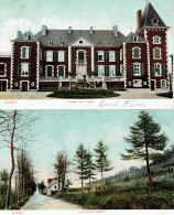 Ciney Chateau De La Haute +la Route De Leignon  D.T.C. 2 Cartes En Couleur - Ciney