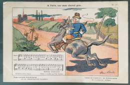 A Paris Sur Mon Cheval Gris.... Illustrateur Henri BOUTET. Extrait Des Chansons De Grand-mère. - Boutet