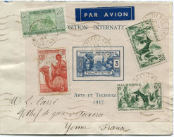 MAURITANIE LETTRE PAR AVION DEPART PORT-ETIENNE 13 AVRIL 39 MAURITANIE POUR LA FRANCE - Storia Postale