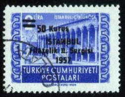 Türkiye 1957 Mi 1530 Surcharged Stamp For Istanbul Philatelic Exhibition - Usati
