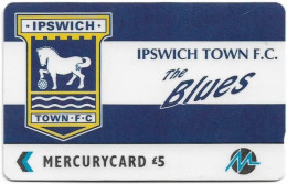 UK (Paytelco) - Football Clubs - Ipswich Town Logo - 3PFLW - 5.900ex, Used - [ 4] Mercury Communications & Paytelco