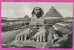 290083 / Egypt - Giza - Great Sphinx , Colossal Limestone Statue And Cheops Pyramid 1959 PC 1 Egypte Agypten Egitto - Sphinx