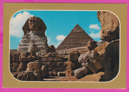 290084 / Egypt - Giza - Great Sphinx , Colossal Limestone Statue & Pyramid Of Khafre Kefra 1975 PC 21 Egypte Agypten - Sphynx