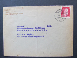 BRIEF Zlabings Slavonice - Wien 1942 Fleischhauer Q Vlach ? // Y8146 - Sudetenland