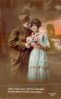 COUPLES - Alors Hein Nous Vivrons Heureux Comme Deux Tendres Amoureux - Militaire - Femme  - Carte Postale Ancienne - Koppels