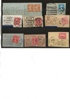 LOT DE 8 FRAGMENTS AVEC OBLITERATIONS DAGUIN -PERIODE 1925-1932 TB - Mechanical Postmarks (Other)