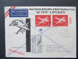 BRIEF AUA Flug Graz - London 1959// Y8176 - Erst- U. Sonderflugbriefe