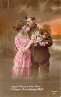 COUPLES - Militaire Et Sa Femme - Alleie!Il Faut Le Savez Vous Echanger De Bons Baisers Fous  - Carte Postale Ancienne - Couples