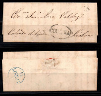 CA661- COVERAUCTION!!!- PORTUGAL - FOLDED LETTER COIMBRA (35 REIS) TO LISBOA. ARRIVAL CACHET ON BACK - ...-1853 Prefilatelia