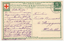 SUISSE - Entier Postal - Bundesfeier 1921 - Fête Nationale / Caritas - Stamped Stationery