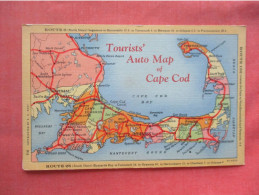 Tourists Auto Map Of Cape Cod       Cape Cod Massachusetts > Cape Cod    Ref 6001 - Cape Cod