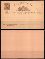 CA677- COVERAUCTION!!!-- PORTUGAL - KING LUIZ. 10 REIS- MINT DOUBLE POSTCARD - Lettres & Documents