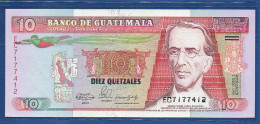 GUATEMALA - P. 75b2 – 10 Quetzales 1990 UNC, S/n  EC7177412,   Printer: 	 Thomas De La Rue, London - Guatemala