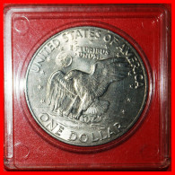 * LUNAR DOLLAR (1971-1999): USA 1 DOLLAR 1972D! EISENHOWER (1890-1969)! UNC IN MEGHRIG HOLDER·LOW START! · NO RESERVE!!! - 1971-1978: Eisenhower