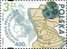 229337 MNH POLONIA 2008 400 ANIVERSARIO DE LA LLEGADA DE LOS POLACOS A AMERICA - Altri & Non Classificati