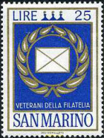 140924 MNH SAN MARINO 1972 HOMENAJE A LOS VETERANOS DE LA FILATELIA - Usados