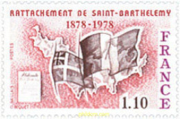 123161 MNH FRANCIA 1978 INTEGRACION DE LA ISLA DE SAINT-BARTHELEMY EN LA FRANCIA - Andere & Zonder Classificatie