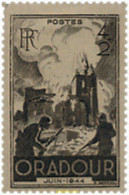 120940 MNH FRANCIA 1945 ANIVERSARIO DE LA DESTRUCCION DE ORADOUR-SUR-GLANE - Sapeurs-Pompiers