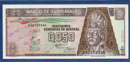 GUATEMALA - P. 86b – 50 Centavos De Quetzal 27.9.1994 UNC, S/n  A3619334E, Printer: Canadian Bank Note Company - Guatemala