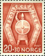 101897 MNH NORUEGA 1943 CELEBRACION DE LA FORMACION VOLUNTARIA PARA EL FRENTE DEL SUR - Lettres & Documents