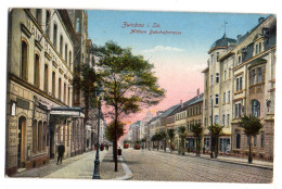 Allemagne-ZWICKAU --1918-- Mittlere Bahnhofstrasse  (petite Animation, Tramways, Hotel ) - Zwickau