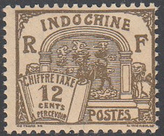 INDO CHINA   SCOTT NO J53    MINT HINGED    YEAR  1927 - Portomarken