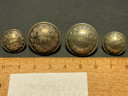 Bouton Ancien Garde Champêtre - Lot De 4 - 22mm Et 16 Mm - Buttons